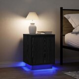  Noćni ormarić s LED svjetlima crni 38x34x50 cm | shoptok.hr