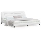  Okvir kreveta s LED svjetlima bijeli 200 x 200 cm umjetna koža | shoptok.hr