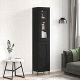 The Living Store Visoka omara črna 34,5x34x180 cm inženirski les - Visoka Omarica, (21429441) Cene