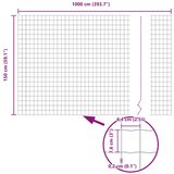 Euro ograda 1,5 x 10 m Željezo prekriveno PVC-om | shoptok.hr