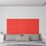  Zidna uzglavlja 12 pcs Crvena 60 x 30 cm Lažna koža Cijene