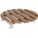 Wagner Pomični podstavek za lončnice, WPC, nosilnost 120 kg, DxŠ 500 x 500 mm, oker barve | Shoptok.si