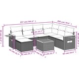  8-dijelni set vrtnih sofa od poliratana s jastucima bež | shoptok.hr