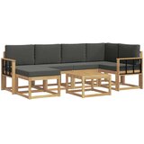  Set vanjskih sofa 7 kom. Bijela i antracit Čvrsto drvo akacije | shoptok.hr