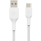 USB-C/USB-A Cable 3m braided, white CAB002bt3MWH
