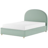 Vipack Zeleni tapecirani bračni krevet s prostorom za odlaganje s podnicom 140x200 cm Moon – | shoptok.hr