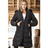 Dewberry Z6758 WOMEN'S COAT-PLAIN BLACK Cijene