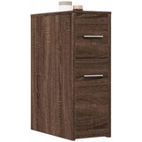 Maison Chic Ozka kopalniška kredenca - Kopalniška omarica - Kopalniški kabinet s kolesi rjavi hrast inženirski les, (21794907) | Shoptok.si