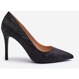 Boto Black Glitter Decorated High Heels Klonisa | Shoptok.si