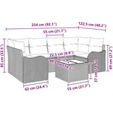  Sjedeća garnitura za vrt Bež 55 x 55 x 37 cm poliratan | shoptok.hr