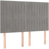  Posteljni okvir z vzglavjem svetlo siv 140x200 cm žamet, (20905635) | Shoptok.si