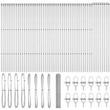 vidaXL Šesterokotna ograja 1.4x100 m Pocinkano jeklo, Ograjni stebri 13 kos Ø32 mm 190 cm Pocinkano jeklo | Shoptok.si