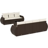 vidaXL 8-dijelni set vrtnih sofa s jastucima smeđi od poliratana | shoptok.hr