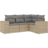  4-dijelni set vrtnih sofa s jastucima bež od poliratana | shoptok.hr