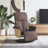  Masažni naslonjač od umjetne kože s osloncem za noge smeđi | shoptok.hr