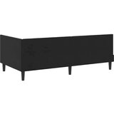 vidaXL Kotna postelja z vzglavjem Črna 90 x 200 cm Žamet | Shoptok.si