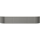 Povišena vrtna gredica od pocinčanog čelika 224 x 80 x 36 cm sivi | shoptok.hr