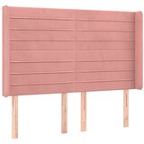  LED uzglavlje ružičasto 147x16x118/128 cm baršunasto | shoptok.hr