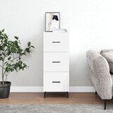 Maison Chic Komoda - Predalnik bela 34,5x34x90 cm inženirski les, (21716395) | Shoptok.si