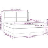  Box spring postelja z vzmetnico črn 160x200 cm umetno usnje, (20726672) | Shoptok.si