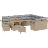  Sjedeća garnitura za vrt 12 kom. Bež poliratan 297.4 x 234 x 85 cm | shoptok.hr
