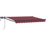 Ručna zlačivna tenda s LED diodama Burgundska crvena 2 5 x 2 m | shoptok.hr