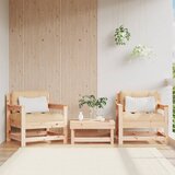 The Living Store Vrtni stoli z blazino 2 kosa trdna borovina - Vrtni Stol, (21437882) Cene