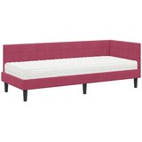  Kutni krevetni okvir s madracem 2 kom. Vinska crvena 80 x 200 cm | Shoptok.si