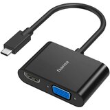 Hama 00200313 USB-C / HDMI / VGA adapter [1x mu&scaron;ki konektor USB-C&trade; - 1x ženski konektor vga, ženski konektor HDMI] crna cijene
