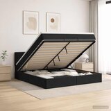  od pjene s madracem i LED-om Crna 140 x 190 cm Baršun | shoptok.hr