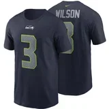 muška Russell Wilson 3 Seattle Seahawks Name & Number majica