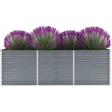  Visoka greda iz pocinkanega jekla 240x80x77 cm sive barve | Shoptok.si