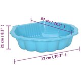  Peskovnik 2 kosa modre barve 77x87x21cm plastika, (20816905) | Shoptok.si
