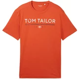 Tom Tailor Majica mornarska / oranžna / bela