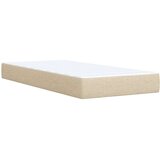 vidaXL Box spring postelja z vzmetnico krem 80x200 cm blago, (21261090) | Shoptok.si
