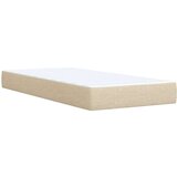 vidaXL Okvir kreveta s oprugama i madrac krem 80x200 cm od tkanine | shoptok.hr