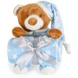 Cangaroo Baby ćebe 90-75cm sa plišanom igračkom addie bear blue ( CAN1671 ) | ePonuda.com