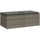 Maison Chic Seti vrtnega pohištva - Vrtna garnitura - Vrtni pohištvo set z blazinami 2-delna siv ratan/akacija, (21798753) | Shoptok.si