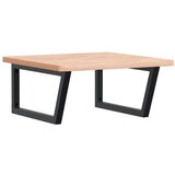 vidaXL Stenska polica za umivalnik jeklo in trdna bukovina | Shoptok.si