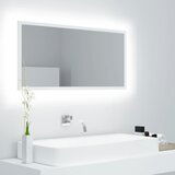 vidaXL LED kopalniško ogledalo belo 90x8,5x37 cm iverna plošča Cene
