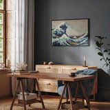  Slika - Hokusai Katsushika – The Great Wave off Kanagawa 120x80 U crnom drvenom okviru | shoptok.hr