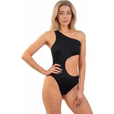 NEBBIA One Shoulder Asymmetric Monokini Black S