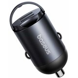  Avto polnilec Baseus Tiny Star 30W 3A 2 x USB-C črn | Shoptok.si