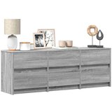 Maison Chic TV omarica - TV stojalo - Televizijska omarica z LED siva sonoma 140x34x50 cm inženirski les, (21700118) | Shoptok.si
