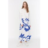 Trendyol Blue Patterned Knitted Scuba Crepe Skirt | Shoptok.si