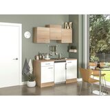 Mömax Moderen Mini Kuhinjski Blok Z Aparati Samoa, Bela, Hrast | Shoptok.si