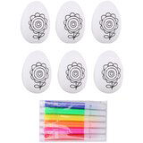  Easter Styrofoam Eggs For Painting Markers Flower Pattern C 6pcs | shoptok.hr