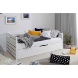 MID.YOU Postelja S Predalom Naomi, 100x200, Bor, Bela, Masivna | Shoptok.si