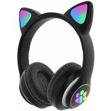 Venisymlis Brezžične Bluetooth slušalke Cat Ear z LED lučkami in mikrofonom – čez uho, (22102600) | Shoptok.si