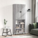 vidaXL Visoka komoda siva sonome 69 5x34x180 cm od konstruiranog drva | shoptok.hr